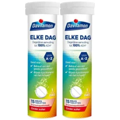 2x Davitamon Elke Dag Bruis Granaatappel 15 stuks
