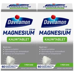 2x Davitamon Magnesium Kauwtablet 60 tabletten