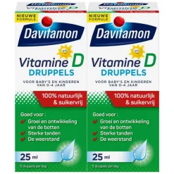 2x Davitamon Vitamine D Druppels 100% Natuurlijk 25 ml