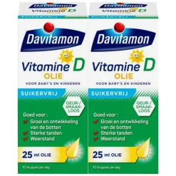 2x Davitamon Vitamine D Olie 25 ml