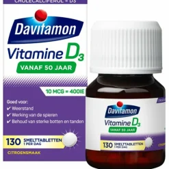 2x Davitamon Vitamine D3 Vanaf 50 Jaar 130 smelttabletten