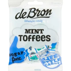 3x De bron Suikervrije Mint Toffee 90 gr