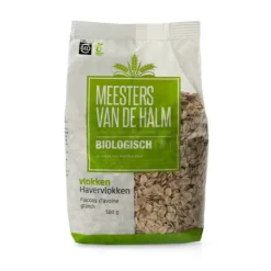 3x De halm Biologisch Havervlokken Grof 500 gr