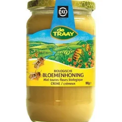 3x De Traay Honing Bloemen Creme Eko 900 gr