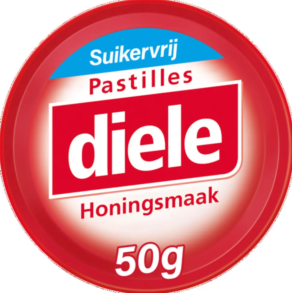 6x Diele Pastilles Honing Suikervrij 50 gr