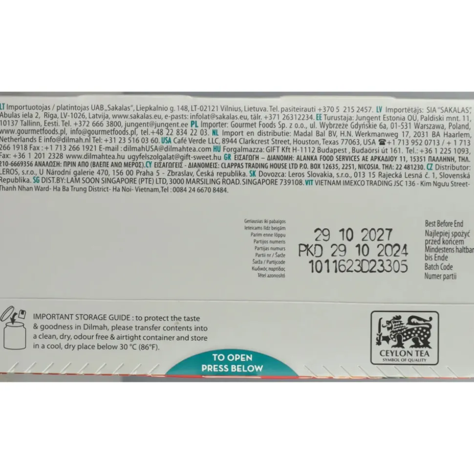 3x Dilmah Mango Aardbei Thee 20 stuks