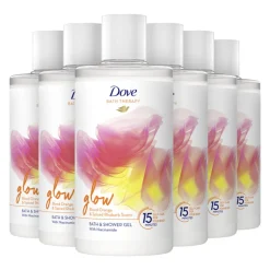 6x Dove Bath Therapy Glow Badschuim & Douchegel 400 ml