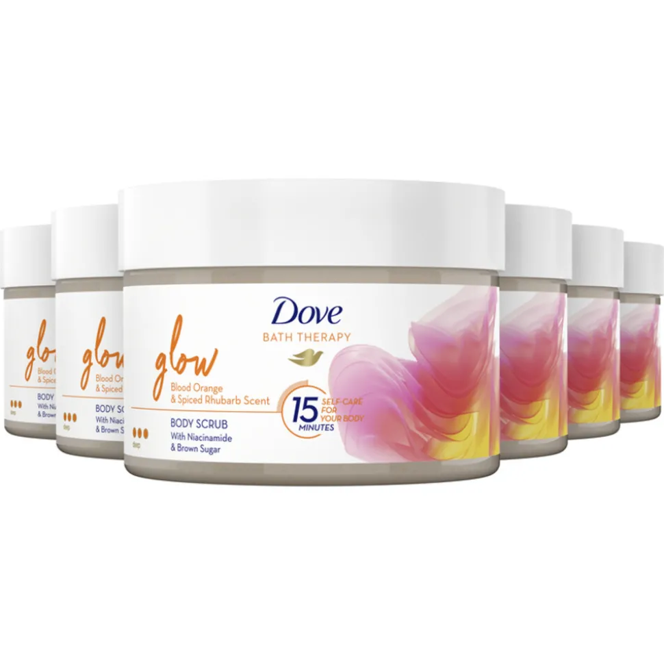 6x Dove Bath Therapy Glow Bodyscrub 295 ml