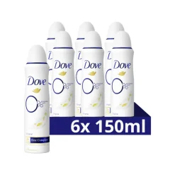 6x Dove Deodorant Spray 0% Original 150 ml