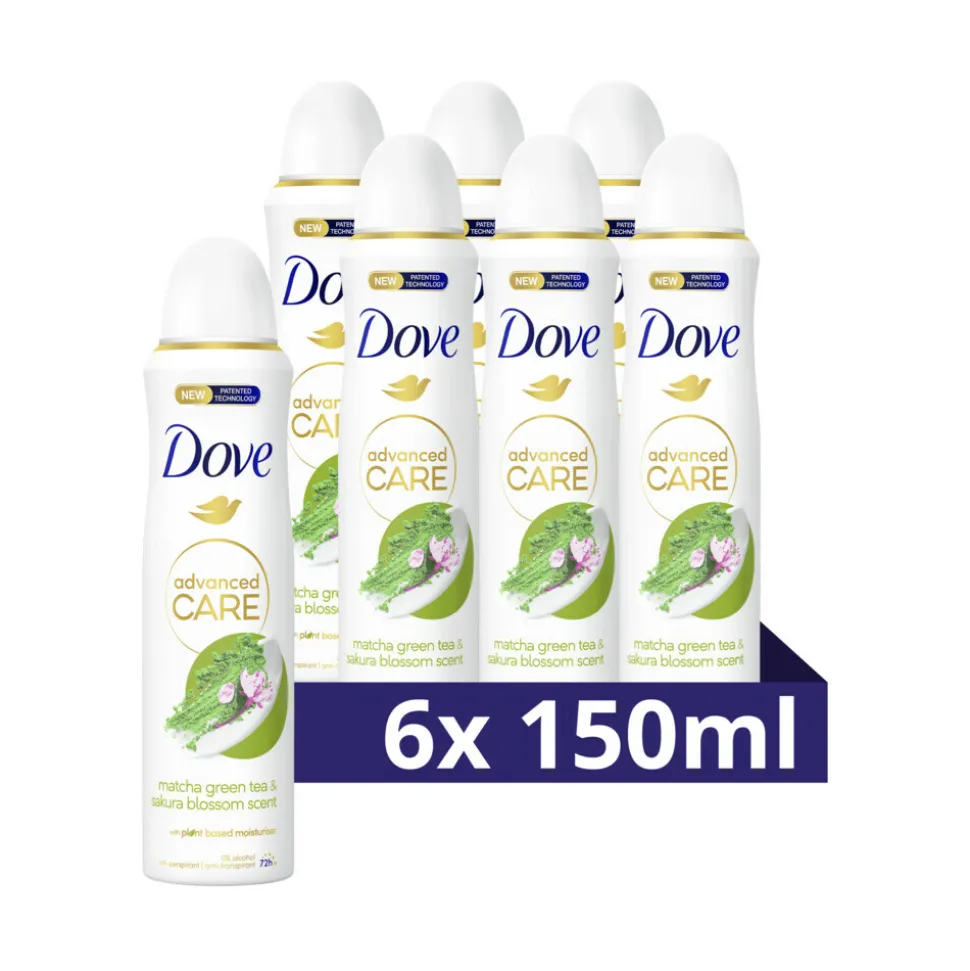 6x Dove Deodorant Spray Matcha & Sakura 150 ml
