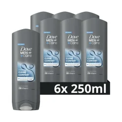 6x Dove Douchegel Men+ Care Clean Comfort 250 ml