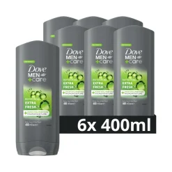 6x Dove Douchegel Men+ Care Extra Fresh 400 ml
