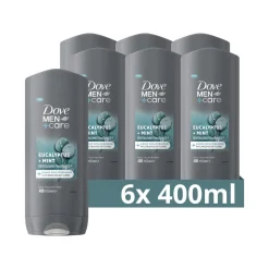 6x Dove Douchegel Men+ Care Eucalyptus + Mint 400 ml