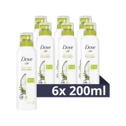 6x Dove Shower Foam Coconut Oil 200 ml