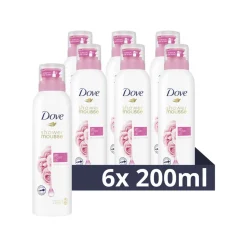 6x Dove Shower Foam Rose Oil 200 ml