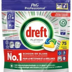 3x Dreft Platinum Vaatwastabletten All-in-One Citroen 75 stuks