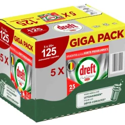 5x Dreft Vaatwastabletten Platinum Plus All In One Citroen 25 stuks