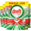 4x Dreft Vaatwastabletten Platinum Plus All In One 59 stuks