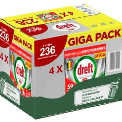 4x Dreft Vaatwastabletten Platinum Plus All In One Citroen 59 stuks