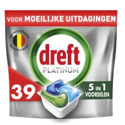 5x Dreft Vaatwastabletten Platinum All In One Original 39 stuks