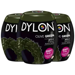 3x Dylon Textielverf Olive Green 350 gr