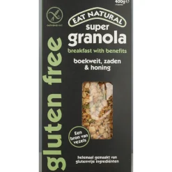 5x Eat natural Super Granola Boekweit Glutenvrij 400 gr