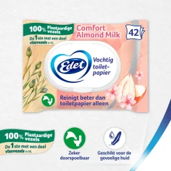7x Edet Amandel Vochtig Toiletpapier 42 stuks