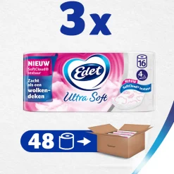 3x Edet Ultra Soft Toiletpapier 4 Laags 16 stuks