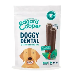 4x Edgard & Cooper Doggy Dental Sticks Aardbei - Frisse Muntolie