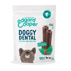 4x Edgard & Cooper Doggy Dental Sticks Small Aardbei - Frisse Muntolie