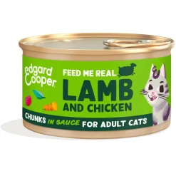 18x Edgard & Cooper Kattenvoer Chunks Lam - Kip 85 gr
