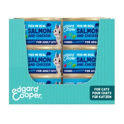 18x Edgard & Cooper Kattenvoer Chunks Zalm - Kip 85 gr