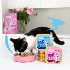 16x Edgard & Cooper Kattenvoer Kitten Pate Eend - Kip 85 gr