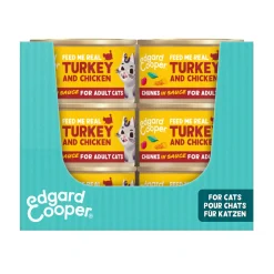 18x Edgard & Cooper Kattenvoer Chunks Kip - Kalkoen 85 gr