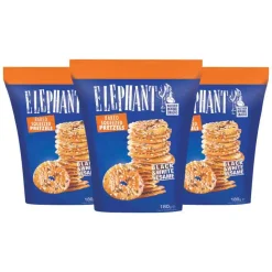 3x Elephant Pretzels Sesam 180 gr