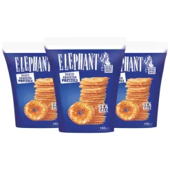 3x Elephant Pretzels Zeezout 180 gr