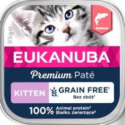 16x Eukanuba Premium Paté Graanvrij Kitten Kattenvoer Nat Zalm 85 gr