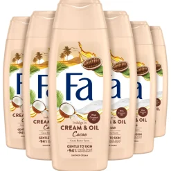 6x Fa Douchecrème Cream & Oil Cacaobutter & Coconut oil 250 ml