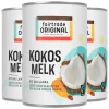 3x Fairtrade Original Kokosmelk 400 ml