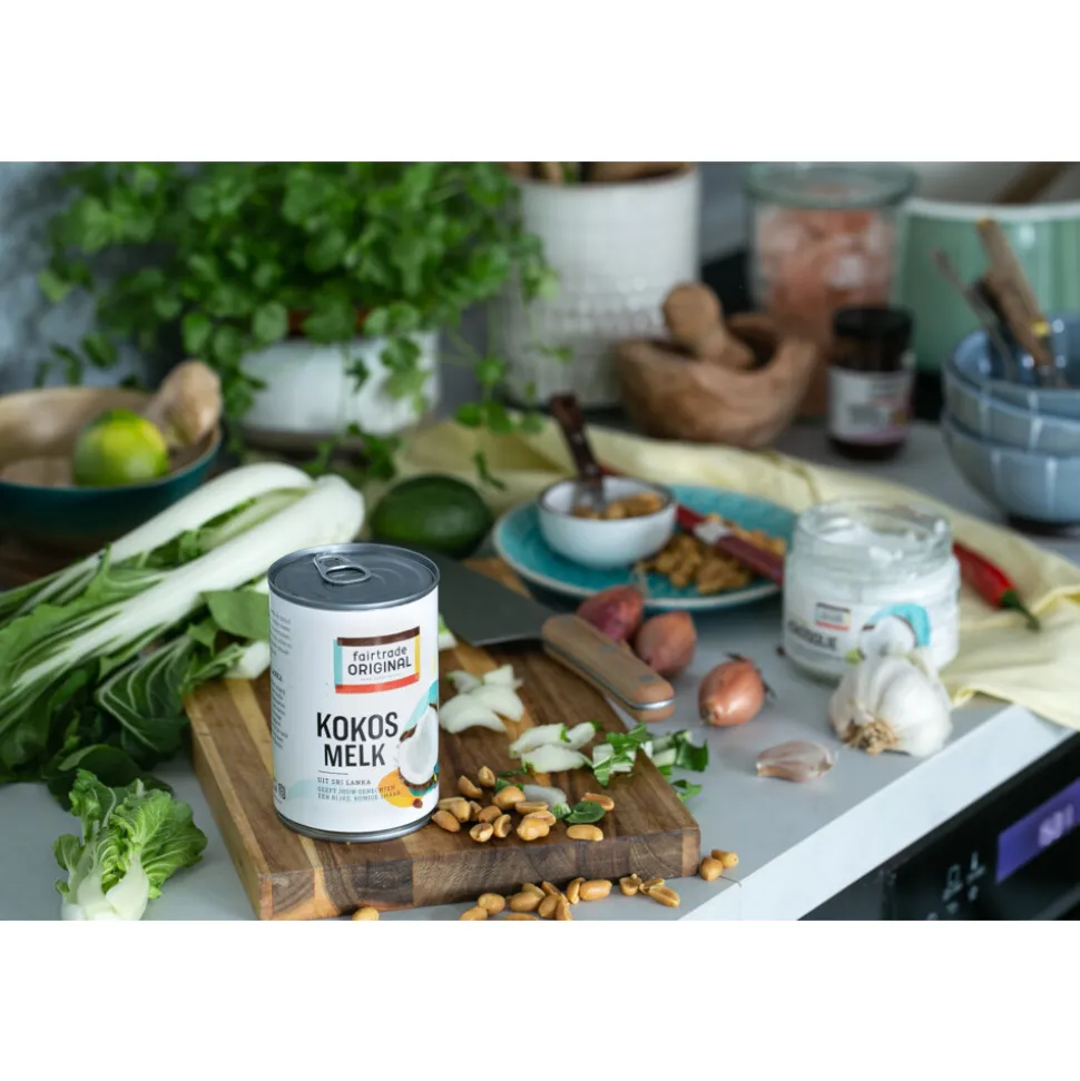 3x Fairtrade Original Kokosmelk 400 ml