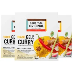 3x Fairtrade Original Kruidenpasta Gele Curry 70 gr
