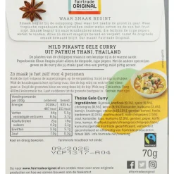 3x Fairtrade Original Kruidenpasta Gele Curry 70 gr