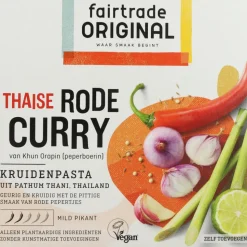 3x Fairtrade Original Kruidenpasta Rode Curry 70 gr