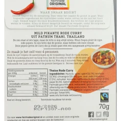 3x Fairtrade Original Kruidenpasta Rode Curry 70 gr