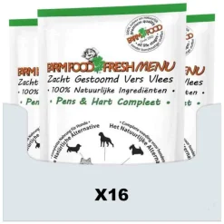 16x Farm Food Fresh Menu Pens en Hart 125 gr