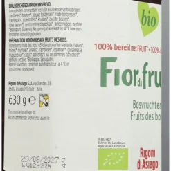 3x Fiordifrutta Biologische Jam Bosvruchten 630 gr