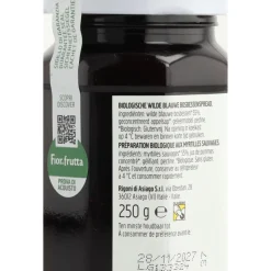 6x Fiordifrutta Biologische Jam Wilde Blauwe Bessen 250 gr