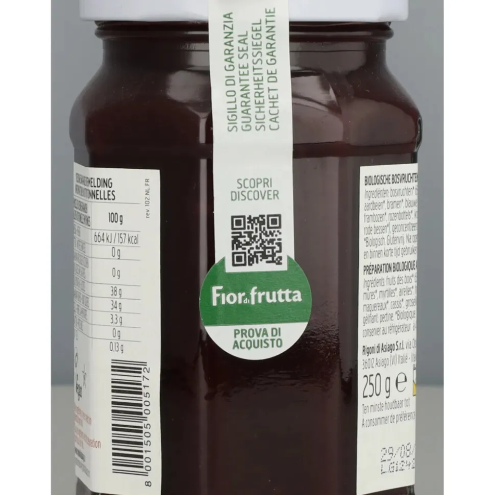 6x Fiordifrutta Biologische Jam Bosvruchten 250 gr
