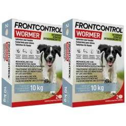 2x Frontcontrol Wormer Ontworming Tabletten Hond 2 tabletten