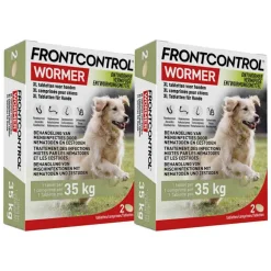 2x Frontcontrol Wormer Ontworming Tabletten Hond XL 2 tabletten